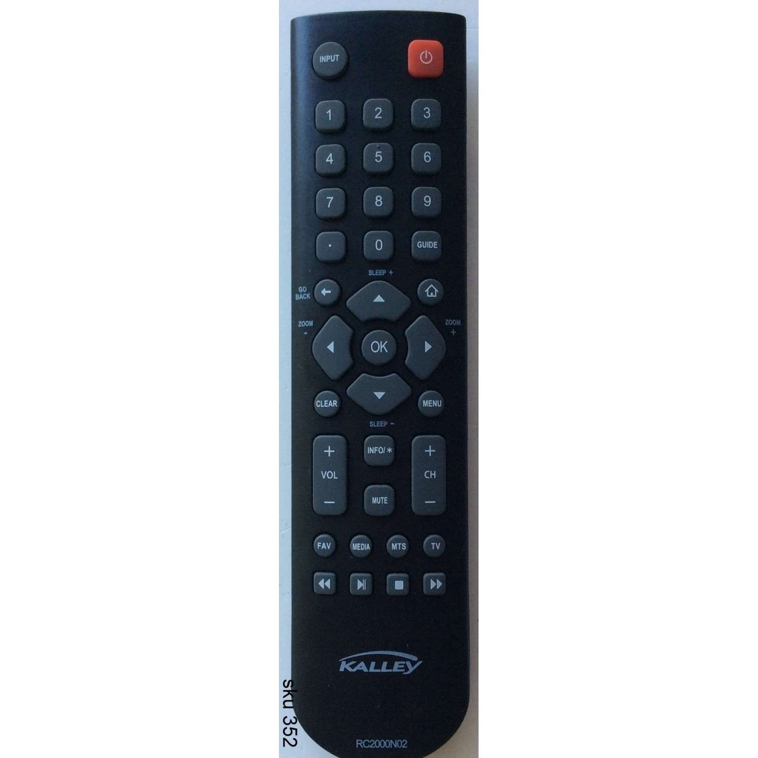 CONTROL REMOTO ORIGINAL NUEVO MARCA KALLEY / 06-IRPT37-ZRC200 / 140919DLAA S-1 / RC2000N02 - Imagen 1